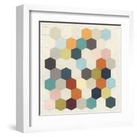 Honeycomb Geometry III-June Vess-Framed Art Print