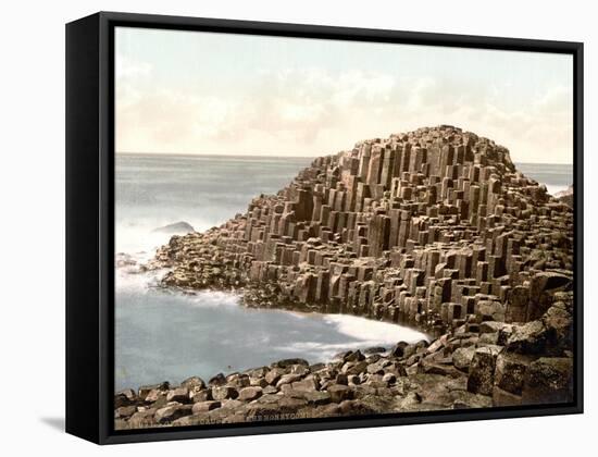 Honeycombs, Giant's Causeway, Ireland, 1890s-Science Source-Framed Stretched Canvas