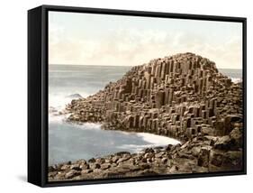 Honeycombs, Giant's Causeway, Ireland, 1890s-Science Source-Framed Stretched Canvas