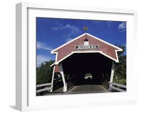 Honeymoon Bridge, Jackson, NH-null-Framed Premium Photographic Print