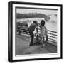 Honeymoon Couple, Colman Laposa Jr. and Wife, Gazing at the Niagara Falls-Yale Joel-Framed Photographic Print