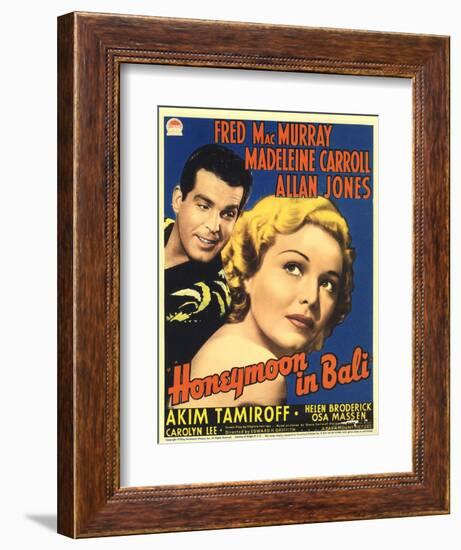 Honeymoon in Bali, Fred MacMurray, Madeleine Carroll, 1939-null-Framed Art Print