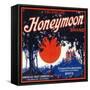 Honeymoon Orange Label - Claremont, CA-Lantern Press-Framed Stretched Canvas