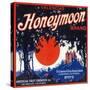 Honeymoon Orange Label - Claremont, CA-Lantern Press-Stretched Canvas