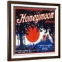 Honeymoon Orange Label - Claremont, CA-Lantern Press-Framed Art Print