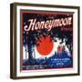 Honeymoon Orange Label - Claremont, CA-Lantern Press-Framed Art Print