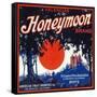 Honeymoon Orange Label - Claremont, CA-Lantern Press-Framed Stretched Canvas