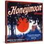 Honeymoon Orange Label - Claremont, CA-Lantern Press-Stretched Canvas