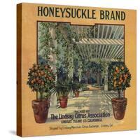 Honeysuckle Brand - Lindsay, California - Citrus Crate Label-Lantern Press-Stretched Canvas