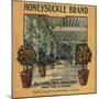 Honeysuckle Brand - Lindsay, California - Citrus Crate Label-Lantern Press-Mounted Premium Giclee Print