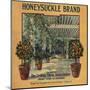 Honeysuckle Brand - Lindsay, California - Citrus Crate Label-Lantern Press-Mounted Art Print