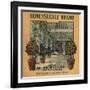 Honeysuckle Brand - Lindsay, California - Citrus Crate Label-Lantern Press-Framed Art Print