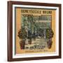 Honeysuckle Brand - Lindsay, California - Citrus Crate Label-Lantern Press-Framed Art Print