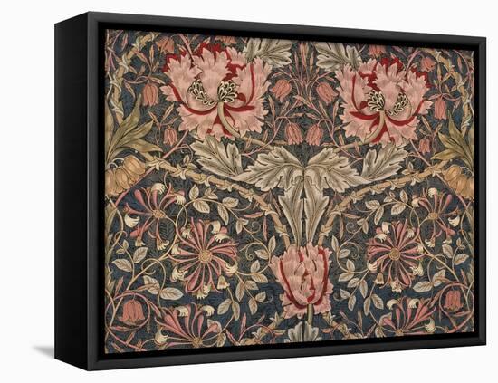 Honeysuckle Furnishing Fabric, Printed Linen, England, 1876-William Morris-Framed Stretched Canvas