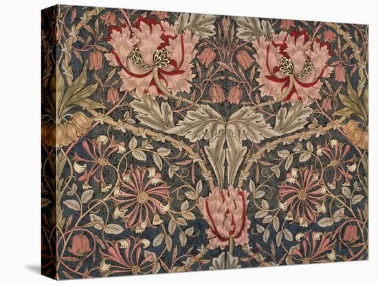 Honeysuckle Furnishing Fabric, Printed Linen, England, 1876-William Morris-Stretched Canvas