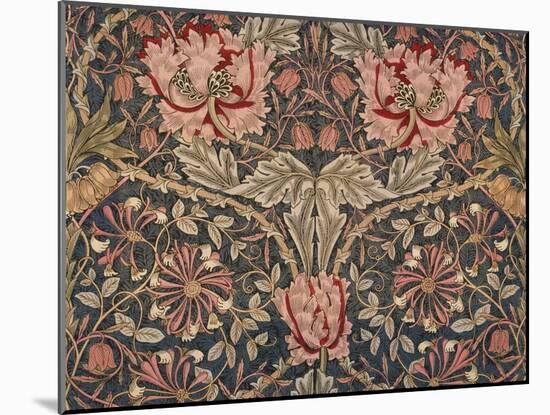 Honeysuckle Furnishing Fabric, Printed Linen, England, 1876-William Morris-Mounted Giclee Print