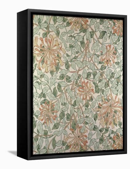 Honeysuckle II' Design-William Morris-Framed Stretched Canvas