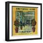 Honeysuckle Orange Label - Lindsay, CA-Lantern Press-Framed Art Print