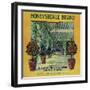 Honeysuckle Orange Label - Lindsay, CA-Lantern Press-Framed Art Print