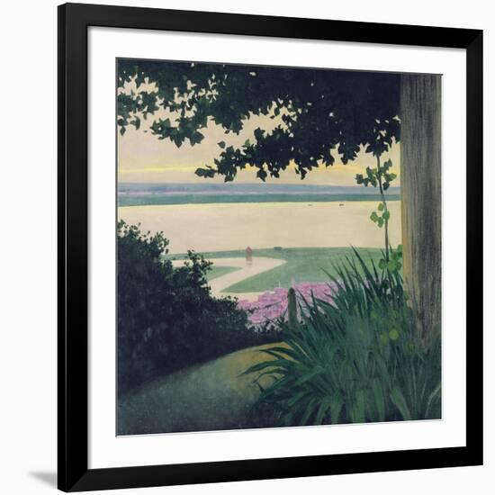 Honfleur and the Baie de La Seine, 1910-Félix Vallotton-Framed Giclee Print