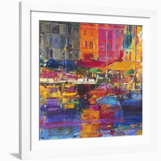 Honfleur Harbour, 2011-Peter Graham-Framed Giclee Print