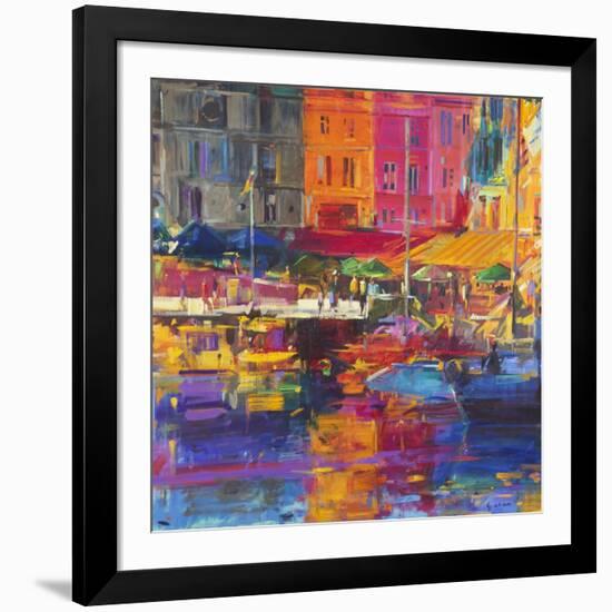 Honfleur Harbour, 2011-Peter Graham-Framed Giclee Print