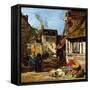 Honfleur, Saint-Catherine Market Place, 1867-1870-Eugène Boudin-Framed Stretched Canvas