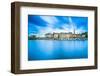 Honfleur Skyline Harbor and Water Reflection. Normandy, France-stevanzz-Framed Photographic Print