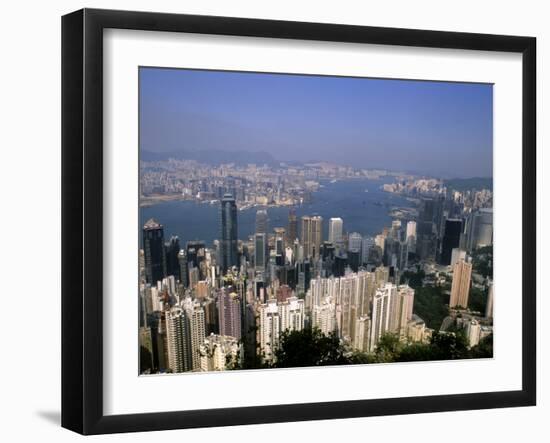 Hong Kong and Kowloon Taken from Victoria Peak, China-Bill Bachmann-Framed Premium Photographic Print