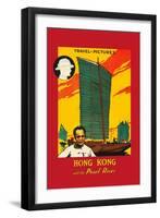 Hong Kong and the Pearl River-null-Framed Art Print