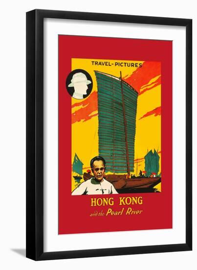 Hong Kong and the Pearl River-null-Framed Art Print