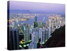 Hong Kong At Dawn-Damien Lovegrove-Stretched Canvas