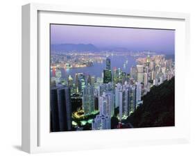 Hong Kong At Dawn-Damien Lovegrove-Framed Photographic Print