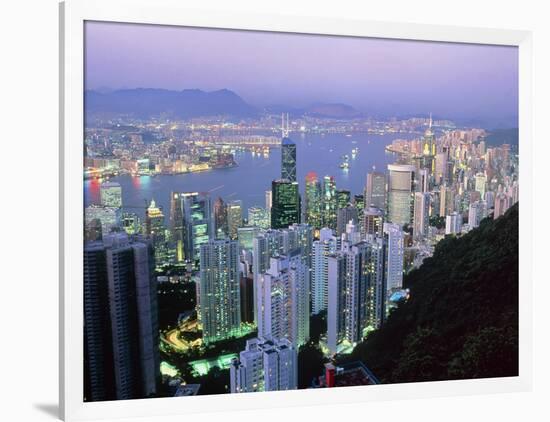 Hong Kong At Dawn-Damien Lovegrove-Framed Photographic Print