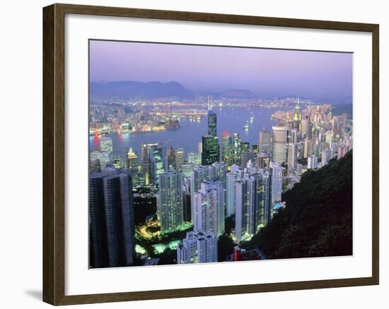 Hong Kong At Dawn-Damien Lovegrove-Framed Photographic Print