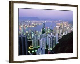 Hong Kong At Dawn-Damien Lovegrove-Framed Photographic Print