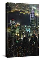Hong Kong at Night-Jon Hicks-Stretched Canvas