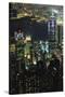 Hong Kong at Night-Jon Hicks-Stretched Canvas