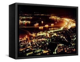 Hong Kong at Night-null-Framed Stretched Canvas