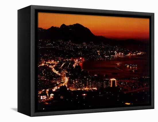 Hong Kong at Night-null-Framed Stretched Canvas