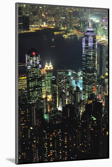 Hong Kong at Night-Jon Hicks-Mounted Photographic Print