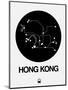 Hong Kong Black Subway Map-NaxArt-Mounted Art Print