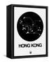 Hong Kong Black Subway Map-NaxArt-Framed Stretched Canvas