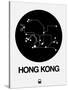 Hong Kong Black Subway Map-NaxArt-Stretched Canvas