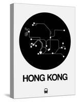 Hong Kong Black Subway Map-NaxArt-Stretched Canvas