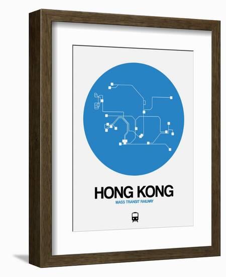 Hong Kong Blue Subway Map-NaxArt-Framed Art Print