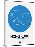 Hong Kong Blue Subway Map-NaxArt-Mounted Art Print