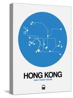 Hong Kong Blue Subway Map-NaxArt-Stretched Canvas