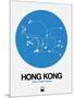 Hong Kong Blue Subway Map-NaxArt-Mounted Art Print