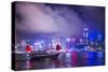 Hong Kong, China at Victoria Harbor.-SeanPavonePhoto-Stretched Canvas
